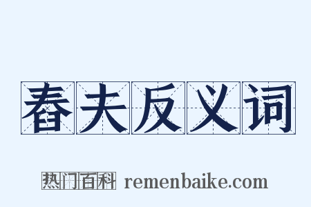 舂夫反义词是什么意思的图片